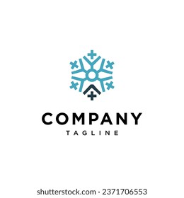 Ice health house logo icon vector template.eps