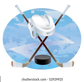 Ice hockey abstract background. Vector illustration.