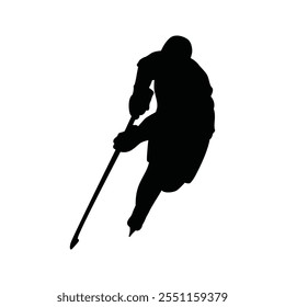 Eishockey Athlet Schwarz Silhouette Vektor