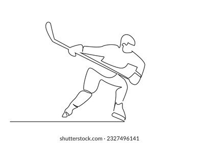 ice hockey athlete sport game play line art