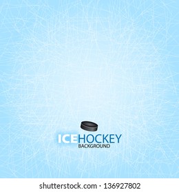 Ice Hockey Background - Vector Illustration