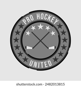 Ice Hockey Badge Illustration Isolated Background