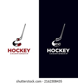 Eishockey-Button, Logo, Emblem-Vorlage, Eishockey-Etiketten und Design-Elemente