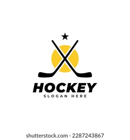 Ice Hockey badge, logo, emblem template