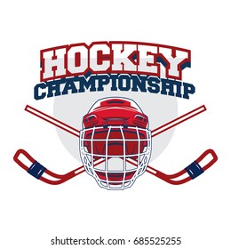 Ice Hockey badge, logo, emblem team tournament template