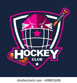 Ice Hockey badge, logo, emblem template