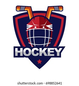 Ice Hockey badge, logo, emblem template