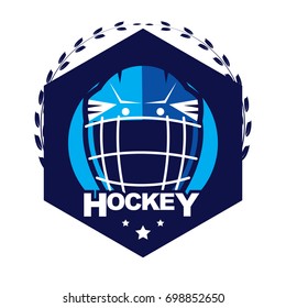 Ice Hockey badge, logo, emblem template