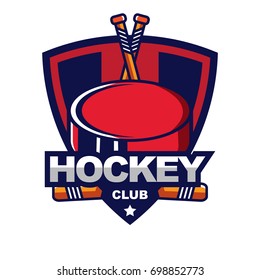 Ice Hockey badge, logo, emblem template