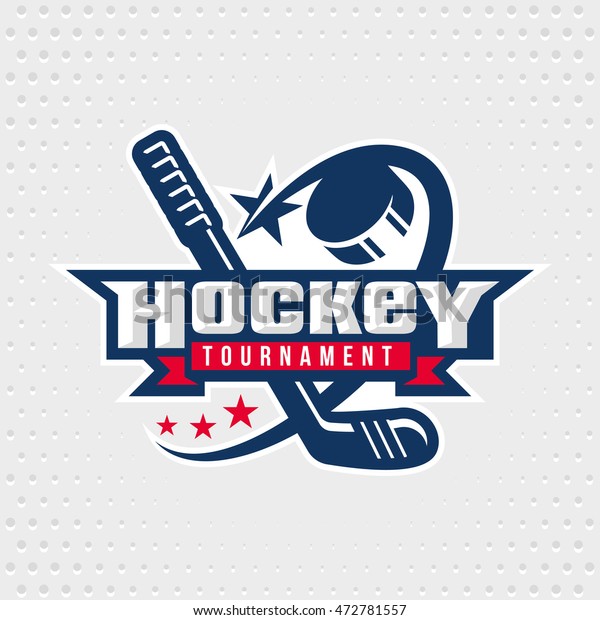 Ice Hockey Badge Logo Emblem Template Stock Vector (Royalty Free) 472781557