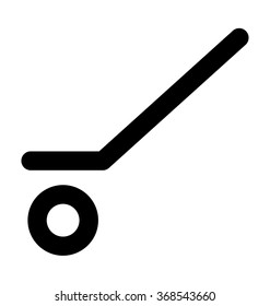 Ice Hockey Bold Line Vector Icon