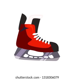 Ice hockey boots vector. Sports equipment, skating rink, competition. Ice hockey concept. Vector illustration can be used for topics like sport, hobby, winter activity