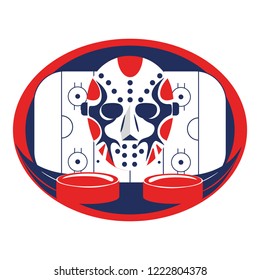 ice hockey elements cartoon