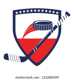 ice hockey elements cartoon