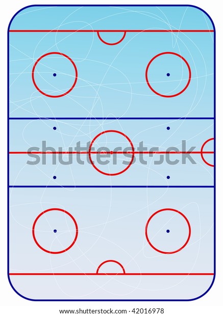 Ice Hockey Field Scheme Vector Illustration Stock Vector (Royalty Free ...