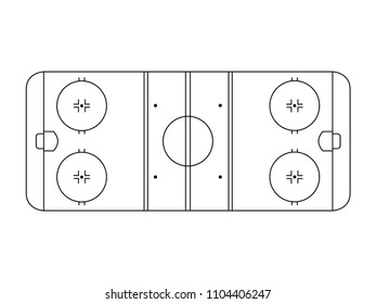 Ice Hockey Field Top View Vector Stock Vector (Royalty Free) 1104406247 ...