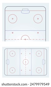 Ice hockey field. vector illustration