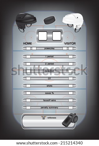Ice hockey field,game elements,icons,scor e board vector/Ice hockey 
