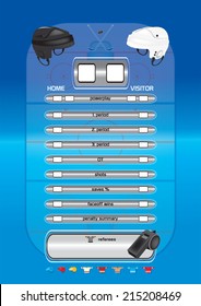 Ice hockey field,game elements,icons,score board vector/Ice hockey 