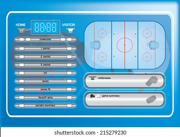 Ice hockey field,game elements,icons,score board vector/Ice hockey 