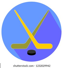 Ice Hockey flat design icon vector eps 10