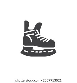 Ice hockey footwear vector icon. filled flat sign for mobile concept and web design. Ice Skates glyph icon. Symbol, logo illustration. Vector graphics