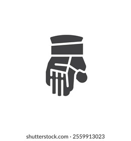 Ice hockey glove vector icon. filled flat sign for mobile concept and web design. Hockey Glove glyph icon. Symbol, logo illustration. Vector graphics