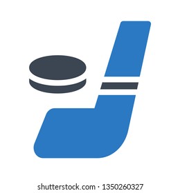 ice hockey glyph double color