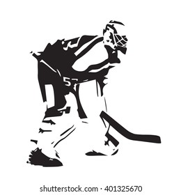 Ice hockey goalie, abstract vector illustration