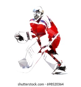 Ice Hockey Goalie, Abstract Vector Silhouette