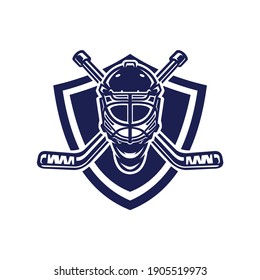 Ice Hockey Helmet Logo Illustrations and Vectors, best used for ice hockey club logo