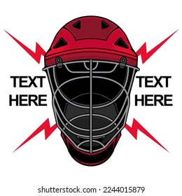 ice hockey helmet logo, vector EPS 10
