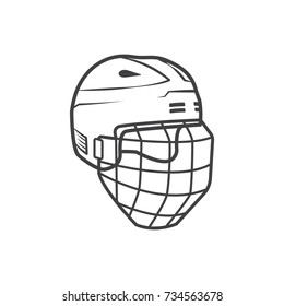 Ice Hockey Helmet Side View Flat Stock Vector (Royalty Free) 734564914 ...