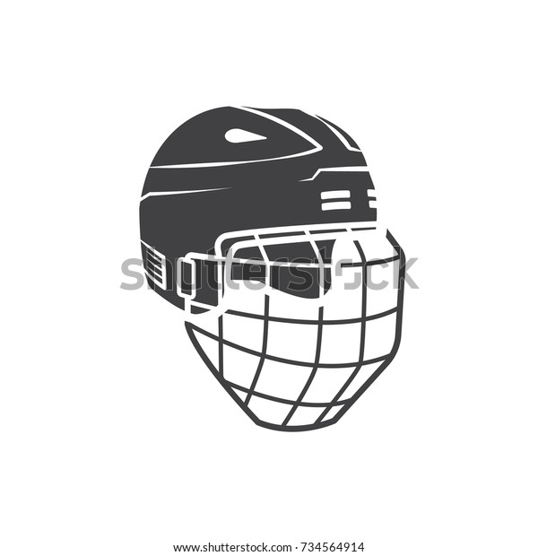 Ice Hockey Helmet Side View Flat Stock Vector (Royalty Free) 734564914 ...