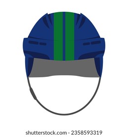 Ice hockey helmet textured by Vancouver Canucks team uniform colors