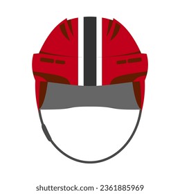 Ice hockey helmet textured by New Jersey Devils team uniform colors