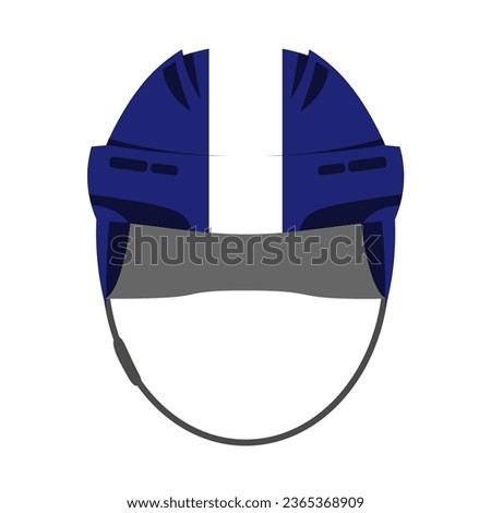 Ice hockey helmet textured by Tampa Bay Lightning team uniform colors