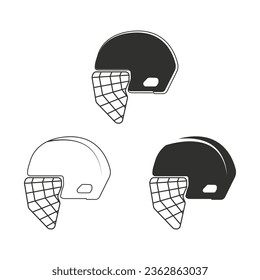 Ice Hockey Helmet Vector, Helmet illustration, Sports illustration, Helmet, vector, Ice Hockey silhouette, silhouette, Sports silhouette, Game vector, Game tournament, Hockey Tournament, champions lea