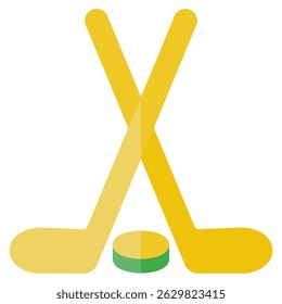 Ice hockey icon in Color Fill. Flat style. Isolated on white background
