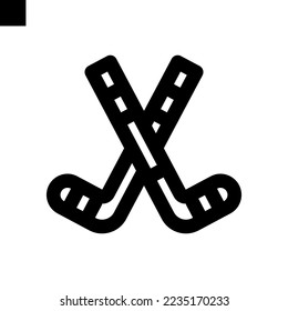 ice hockey icon line style vector