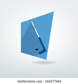 Ice hockey icon shape. Vector illustration.