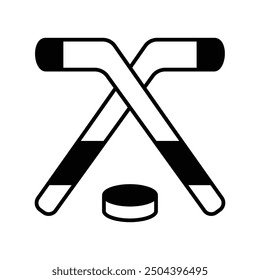 ice hockey icon with white background vector stock illustration