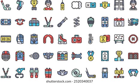 Ice hockey icons High-Quality Vector Icons Collection with Editable Stroke. Ideal for Professional and Creative Projects.