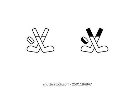 Ice Hockey icons set vector stock illustration