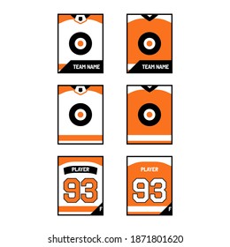 Ice hockey jerseys icon collection. Vector illustration.