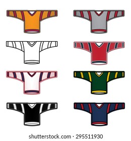 Ice hockey jerseys set
