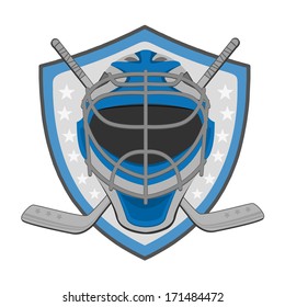 Ice hockey labels, badges. Company logo design.