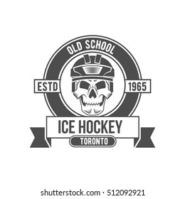 Ice hockey logo, badge, label and design elements