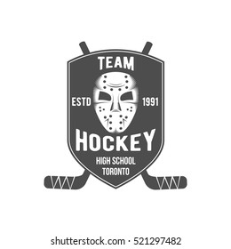 Ice hockey logo, badge, label and design elements