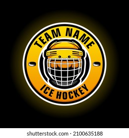 Ice Hockey Logo Design Template Inspiration, Vector Illustration.